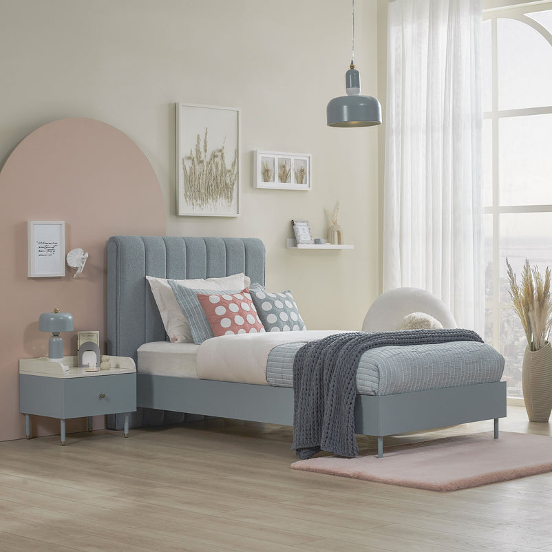 LORAINE Pat tapițat copii, 120x200cm, somieră inclusă