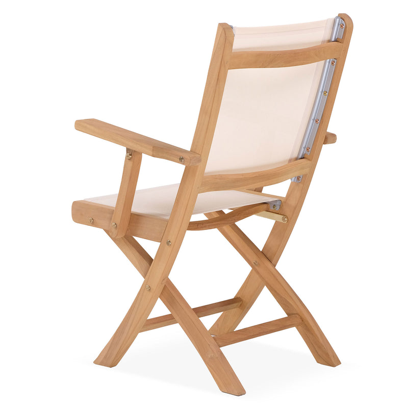 ATEJA Set mobilier terasă/grădină, 2 scaune pliabile cu brațe