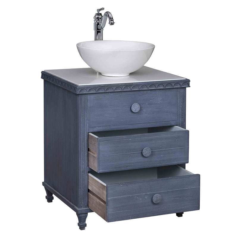 FREDO Set mobilier baie, mască lavoar, top piatră, lavoar ceramic