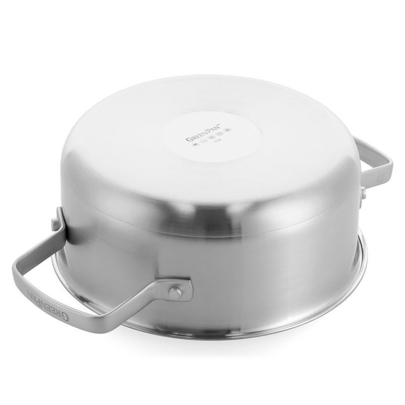 CHEF Oală cu mânere și capac, inox, D.18cm