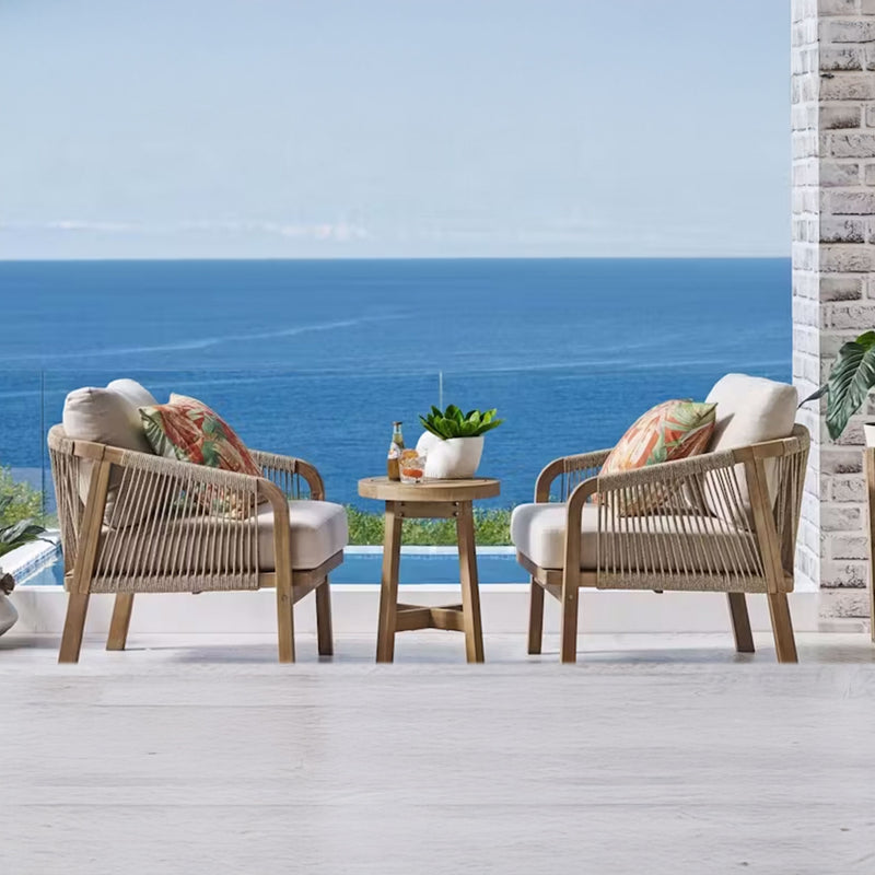 RIMINI Set mobilier terasă/grădină, 2 fotolii și măsuță