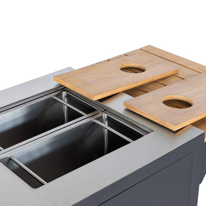 CHEF Corp cu frigider, frapieră și blat tip bar, exterior