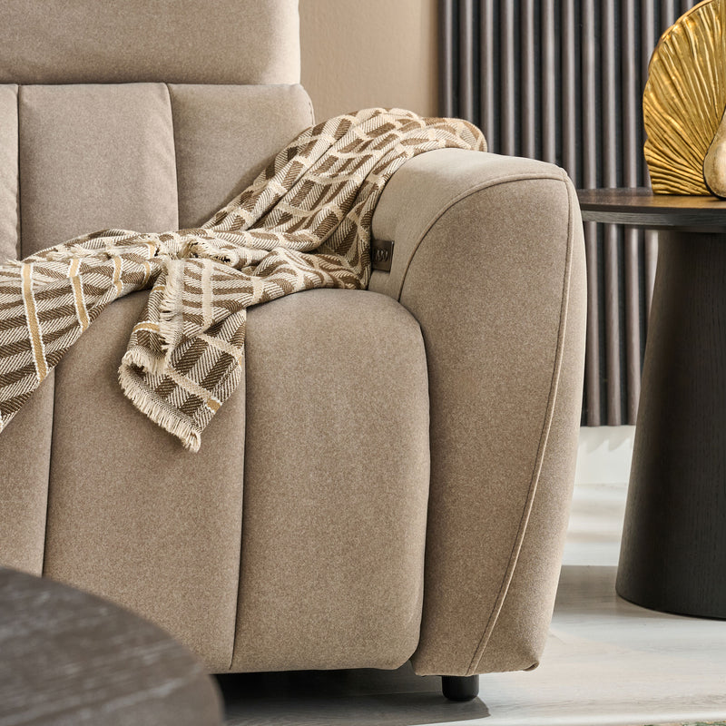 WISNER Canapea 2 locuri, 2 reclinere electrice, mecanism electric tetiere, stofă