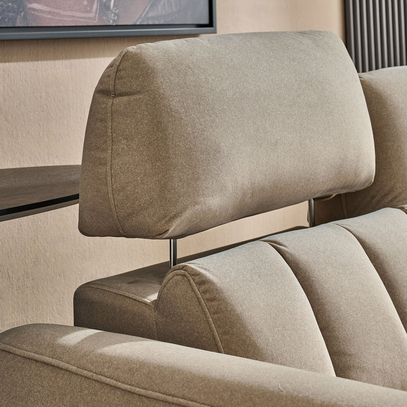 WISNER Canapea 2 locuri, 2 reclinere electrice, mecanism electric tetiere, stofă