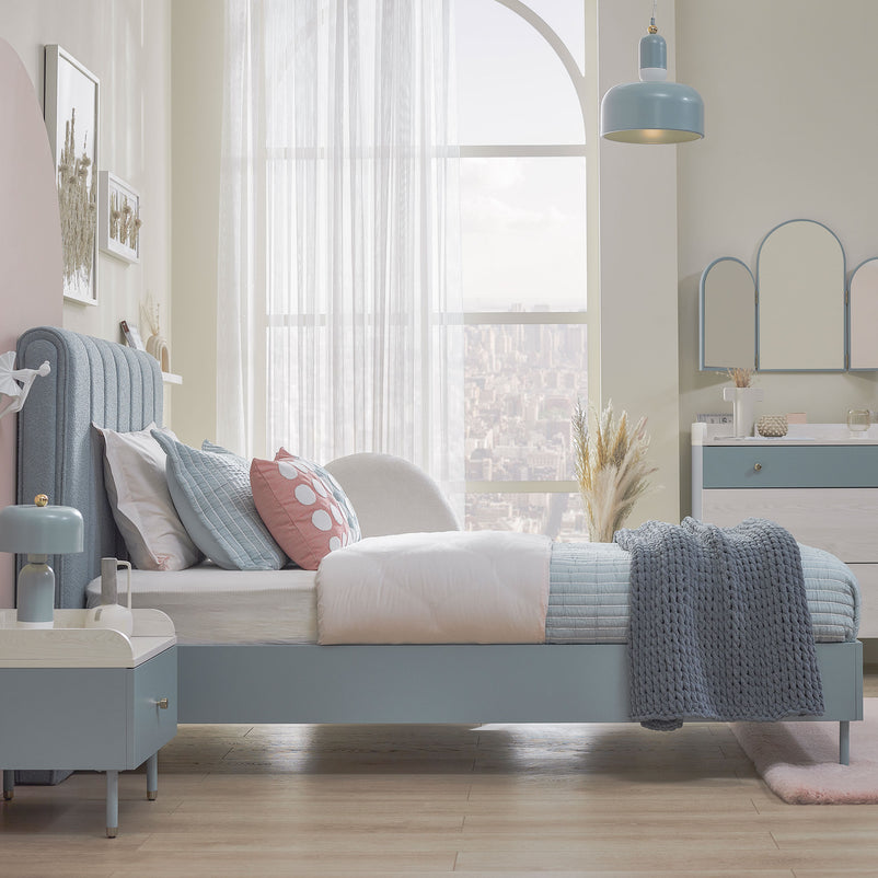 LORAINE Pat tapițat copii, 120x200cm, somieră inclusă