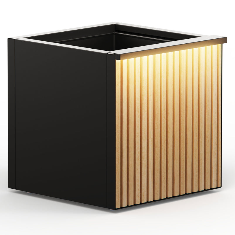 PLANTER WOOD CUBE Suport lumină jardinieră