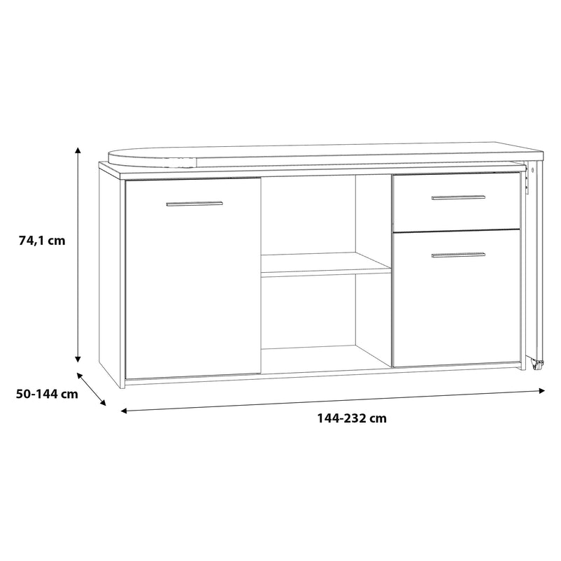KEATON Birou copii, 2 uși, 1 sertar
