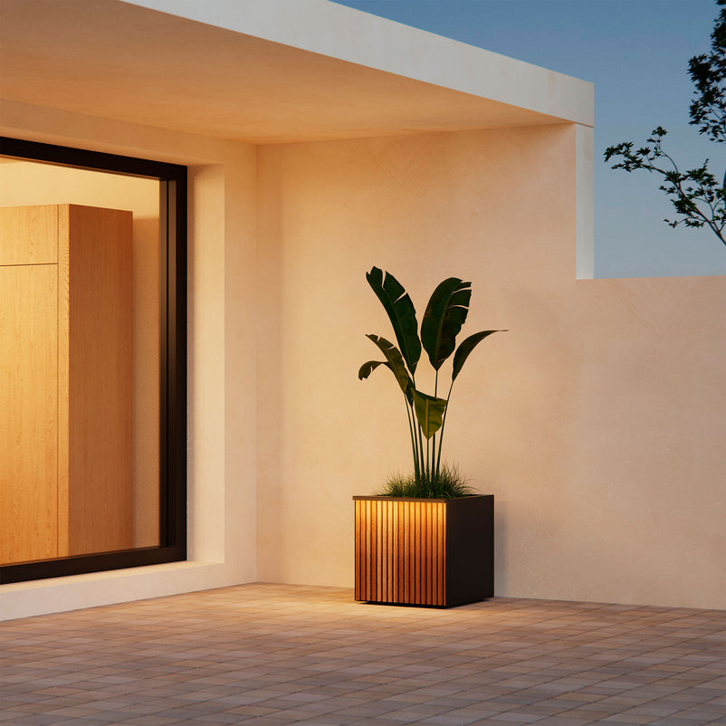 PLANTER WOOD CUBE Jardinieră
