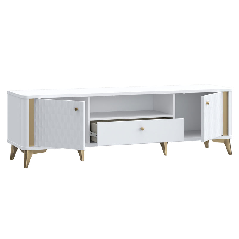 YASEMIN Comodă TV, 1 sertar, 2 uși