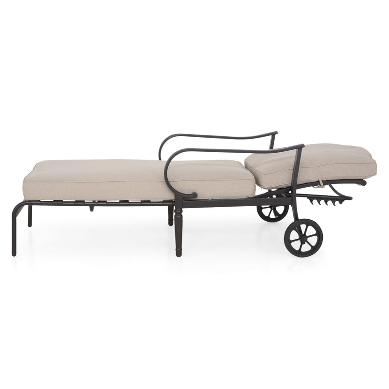 LAUREL Set mobilier terasă/gradină, 2 șezlonguri și măsuță