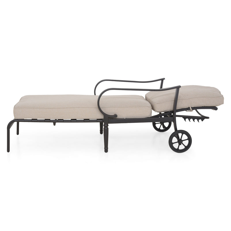 LAUREL Set mobilier terasă/gradină, 2 șezlonguri și măsuță