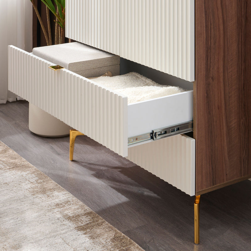 WAVE Dulap copii, 2 uși, 2 sertare