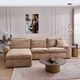 NEW JERSEY Colțar cu șezlong electric stânga/dreapta, 1 recliner electric, mecanism tetieră, USB, stofă