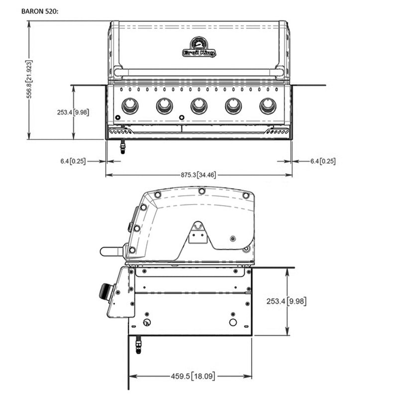 BROIL  KING Top grătar încastrat Baron 520