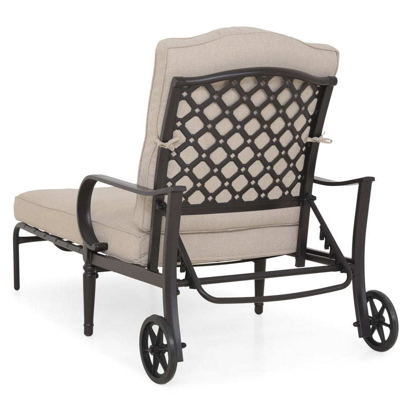 LAUREL Set mobilier terasă/gradină, 2 șezlonguri și măsuță