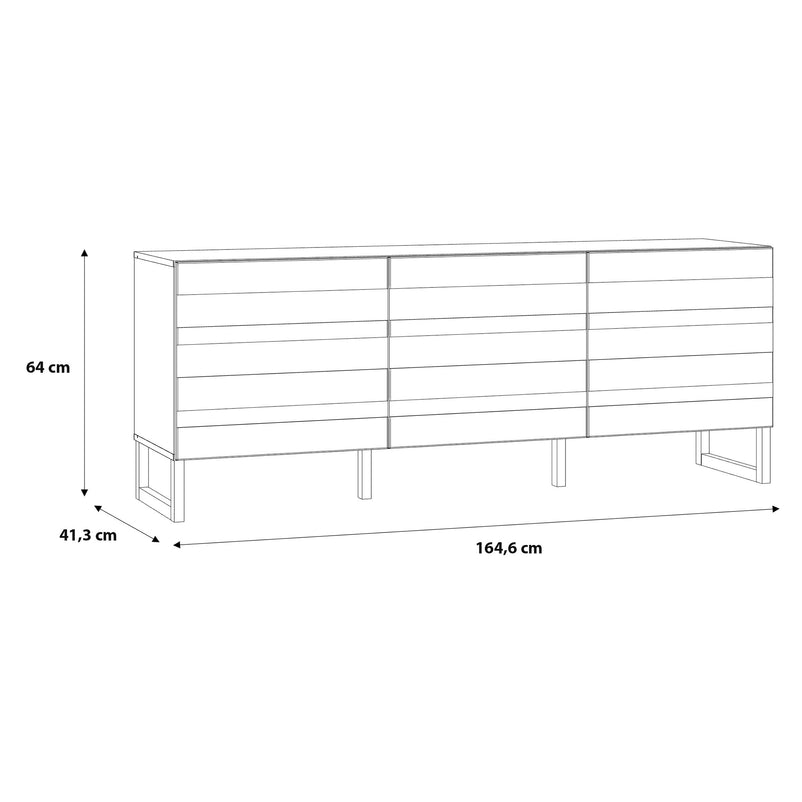 FERGUSON Comodă TV, 3 uși