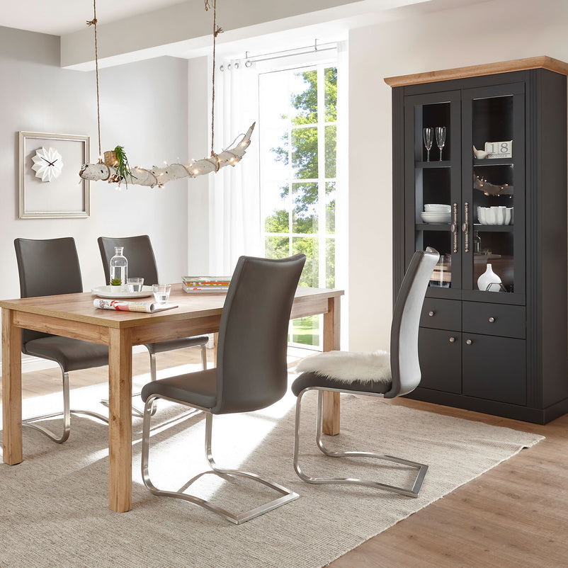 JONATHAN Vitrină 2 sertare, 4 uși