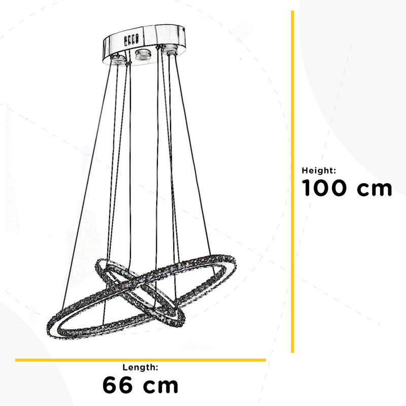 VENERE Lustră 3x3W GU10+45W LED Venere