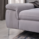 SOUND Colțar șezlong stânga/dreapta, 1 recliner electric și mecanism tetiere, stofă