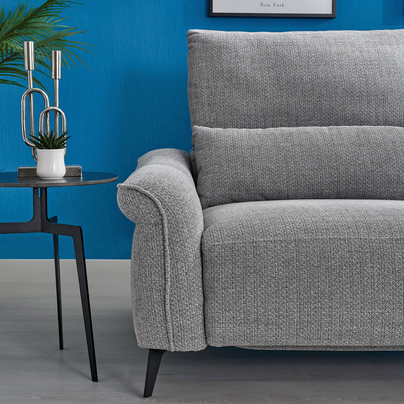 CARVER Canapea 3 locuri, 2 reclinere electrice și mecanism tetiere, stofă