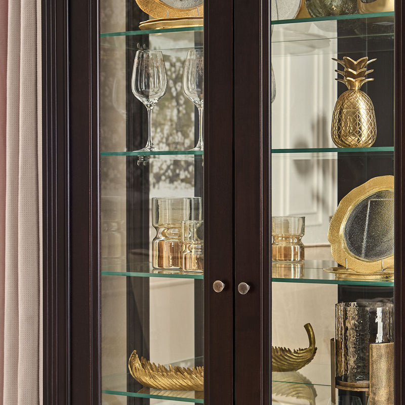 CHOCOLATE Vitrină 2 uși, LED inclus