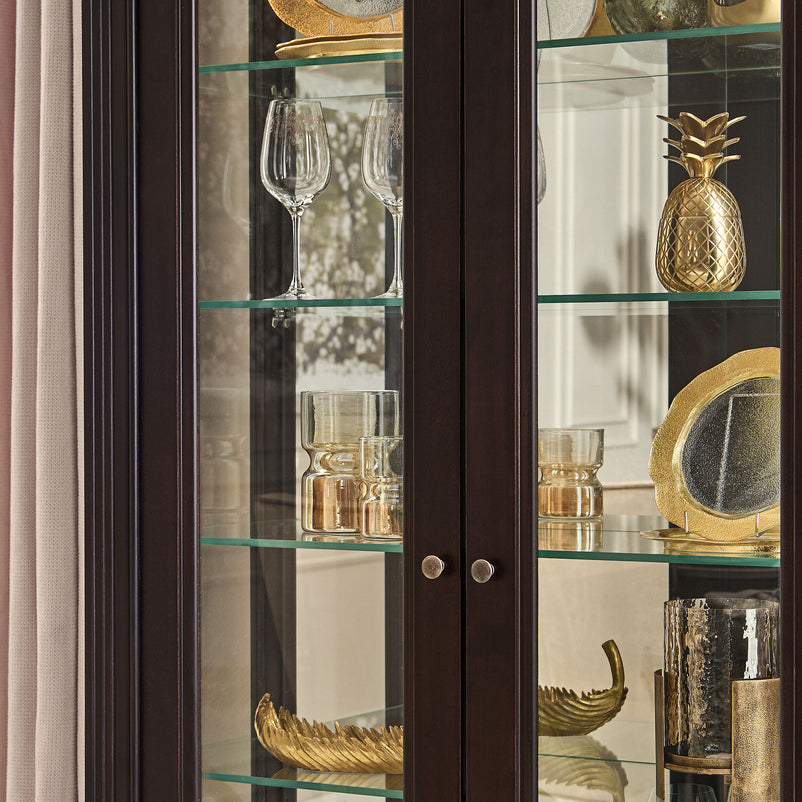 CHOCOLATE Vitrină 2 uși, LED inclus