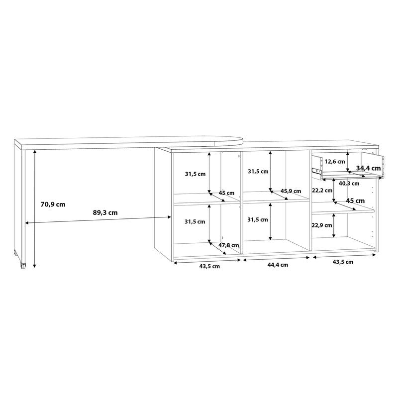 KEATON Birou copii, 2 uși, 1 sertar