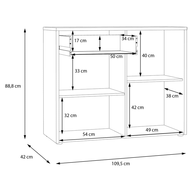 BRIDGERTON Comodă 2 uși, 1 sertar