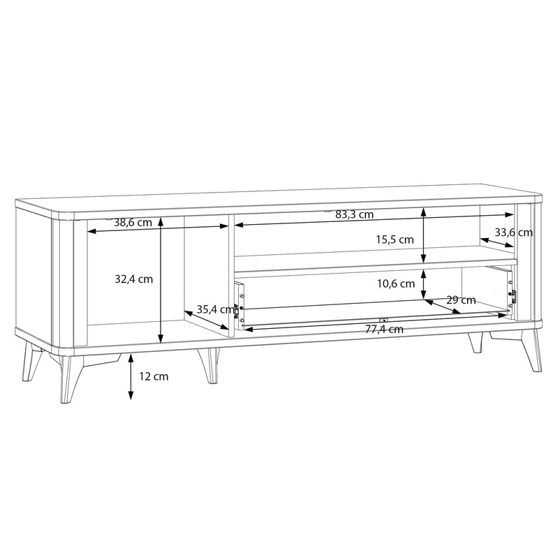YASEMIN Comodă TV, 1 sertar, 1 ușă