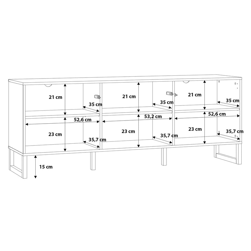 FERGUSON Comodă TV, 3 uși