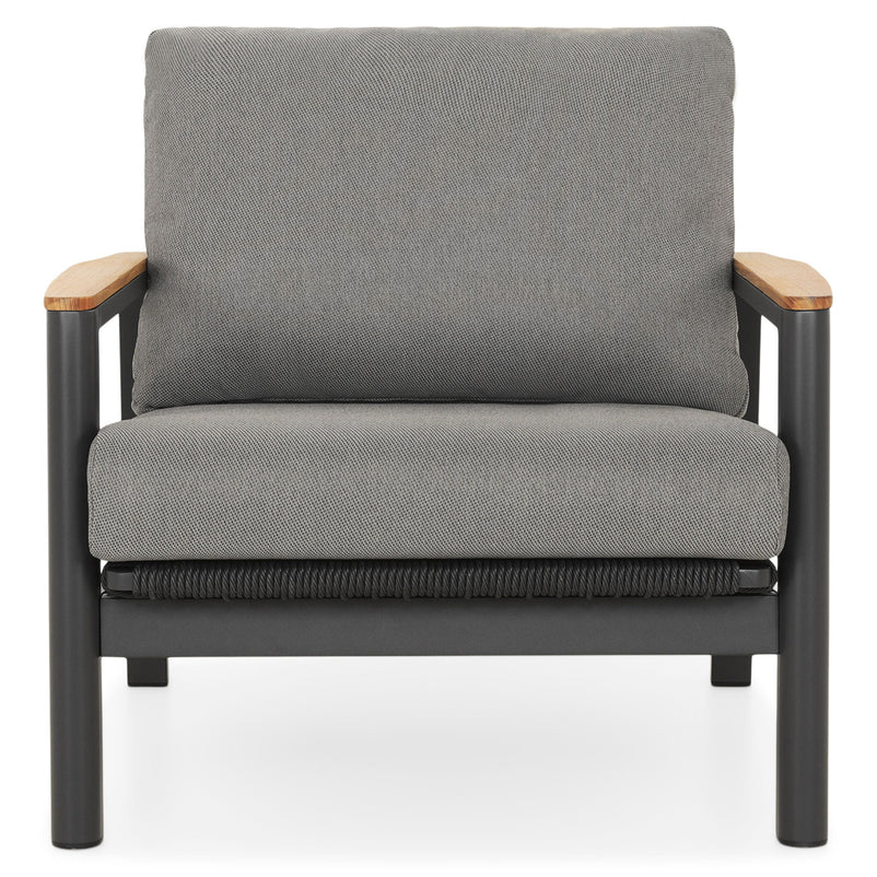 REYNE Set mobilier terasă/grădină, 2 fotolii, canapea și măsuță cafea