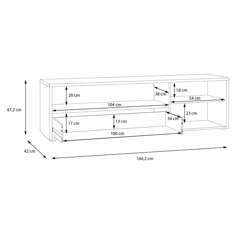 BRIDGERTON Comodă TV 1 ușă, 1 sertar