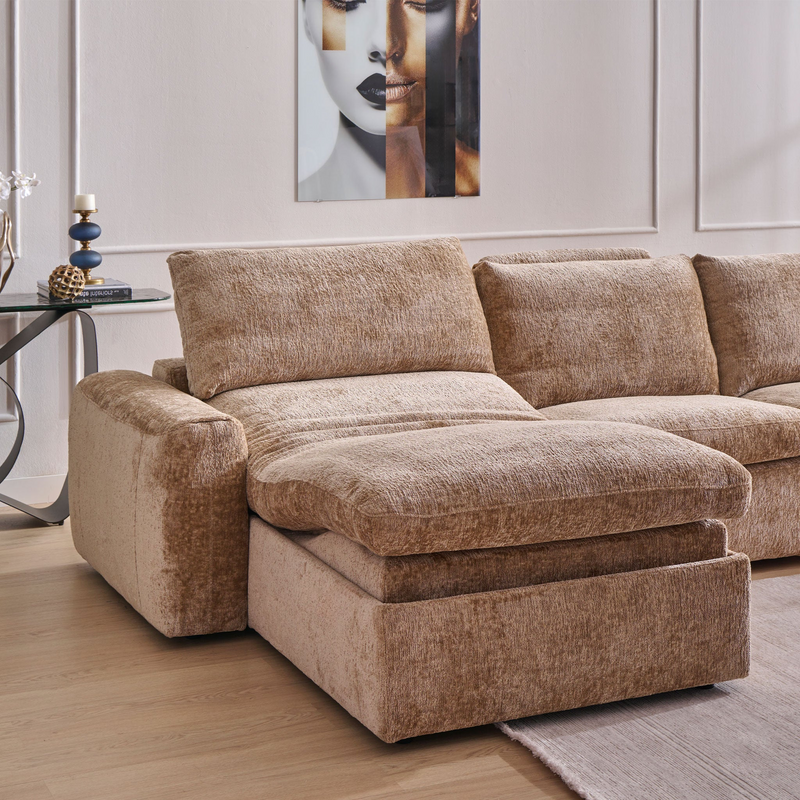 NEW JERSEY Colțar cu șezlong electric stânga/dreapta, 1 recliner electric, mecanism tetieră, USB, stofă