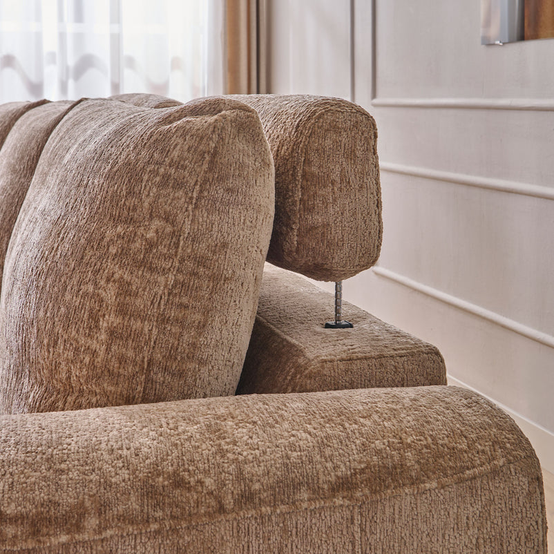 NEW JERSEY Colțar cu șezlong electric stânga/dreapta, 1 recliner electric, mecanism tetieră, USB, stofă