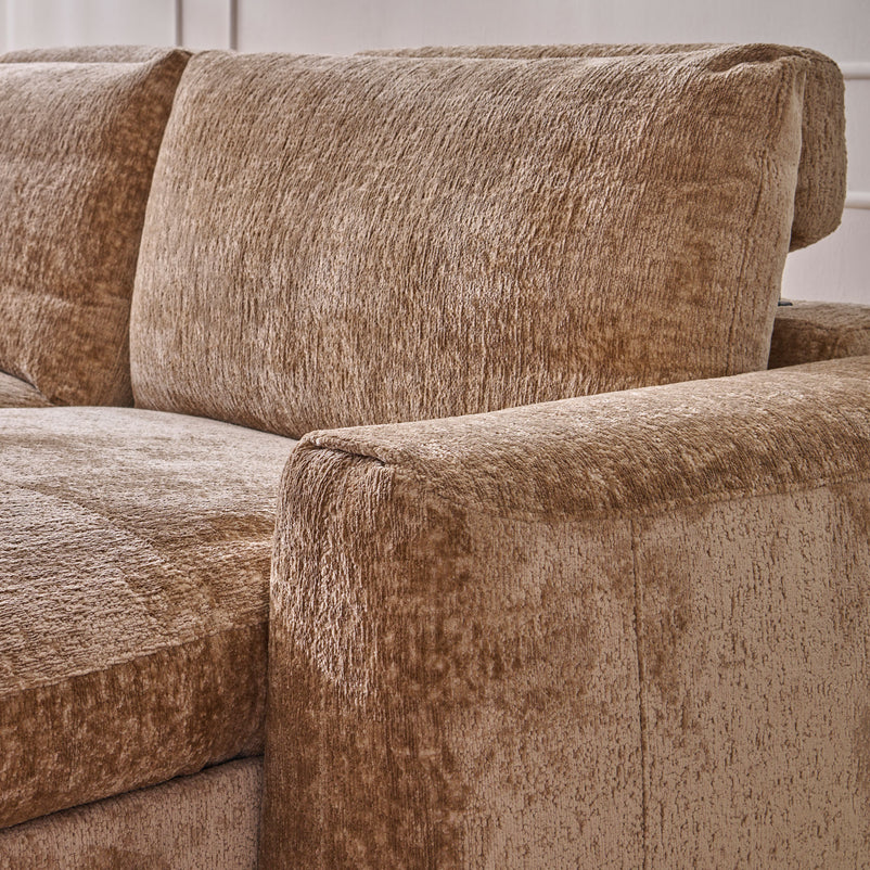 NEW JERSEY Colțar cu șezlong electric stânga/dreapta, 1 recliner electric, mecanism tetieră, USB, stofă