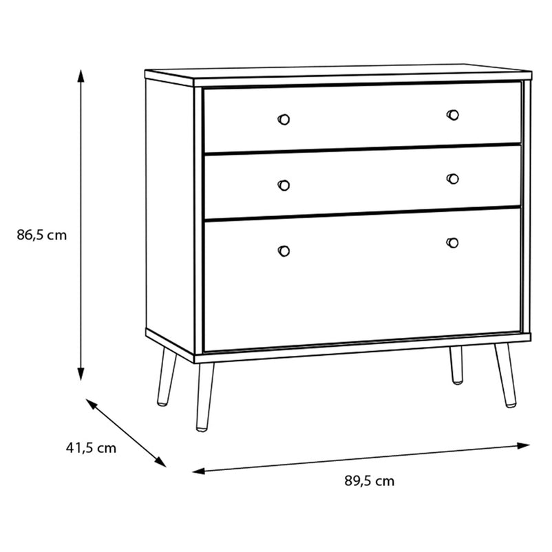 EASYKLIX Comodă 3 sertare