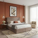 CARLINI Pat tapițat boxspring, 160x200cm, saltea inclusă