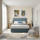 CARLINI Pat tapițat boxspring, 160x200cm, saltea inclusă