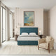 CARLINI Pat tapițat boxspring, 160x200cm, saltea inclusă