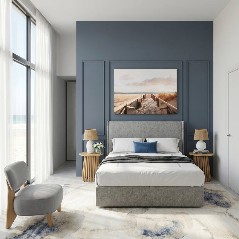 CARLINI Pat tapițat boxspring, 160x200cm, saltea inclusă