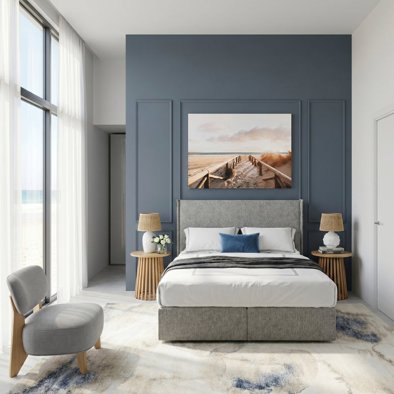 CARLINI Pat tapițat boxspring, 160x200cm, saltea inclusă