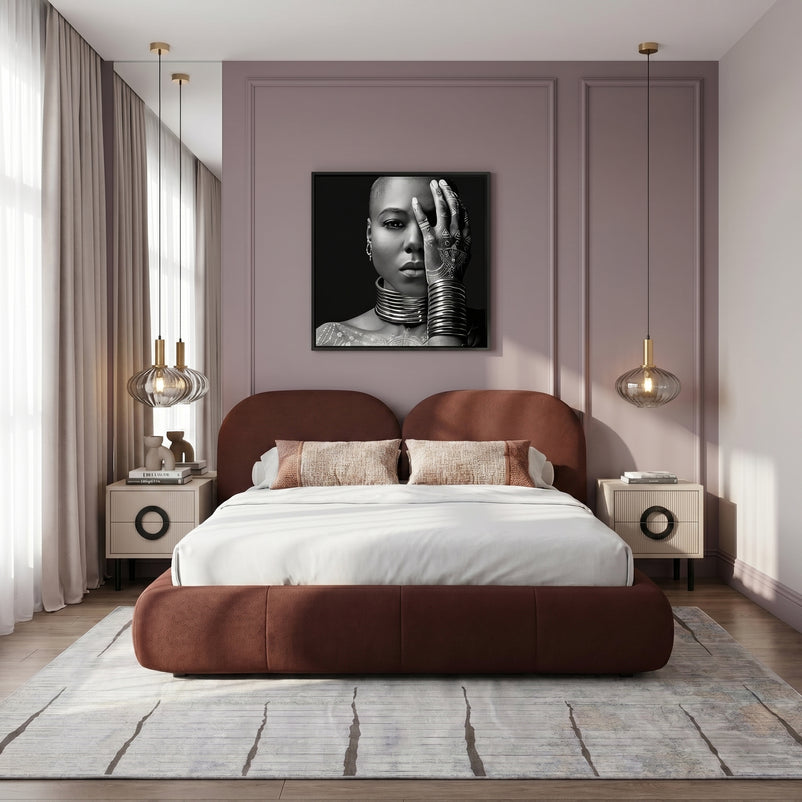 ANILLO Pat tapițat, 160x200cm, somieră rabatabila și ladă depozitare incluse
