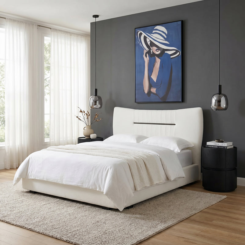 THALIA Pat tapițat, 160x200cm ,somieră rabatabilă și ladă depozitare incluse
