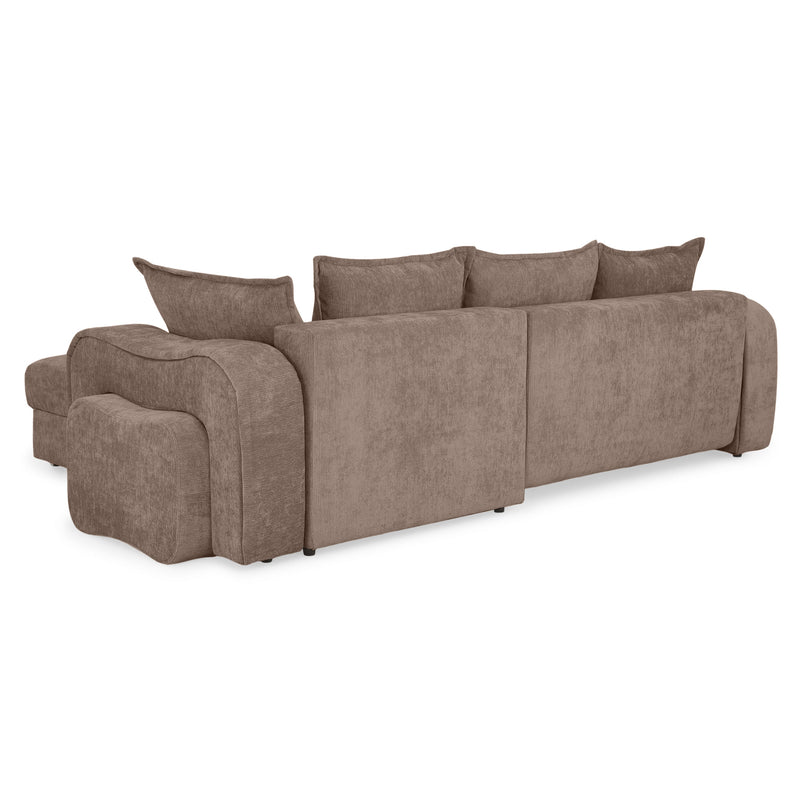 ALYNOR Colțar extensibil, șezlong interschimbabil, taburete incluse, stofă
