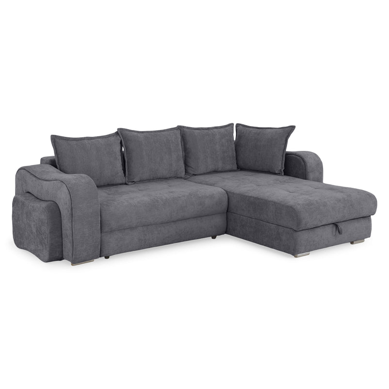 ALYNOR Colțar extensibil, șezlong interschimbabil, taburete incluse, stofă