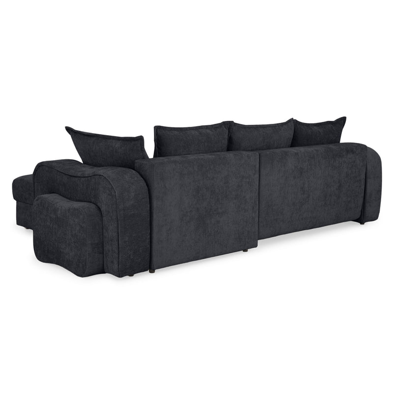 ALYNOR Colțar extensibil, șezlong interschimbabil, taburete incluse, stofă