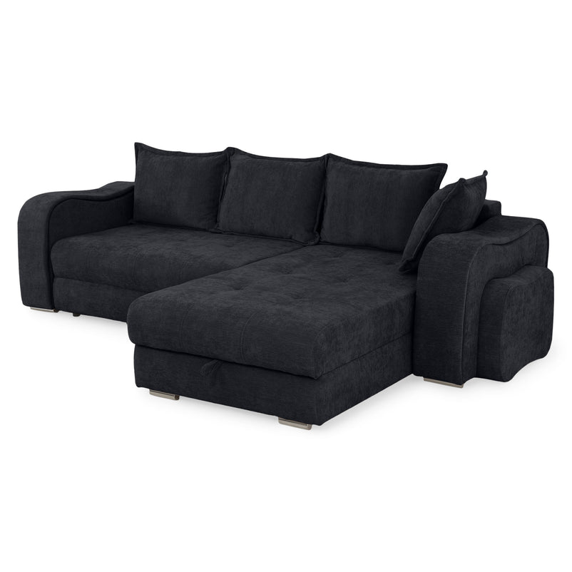 ALYNOR Colțar extensibil, șezlong interschimbabil, taburete incluse, stofă