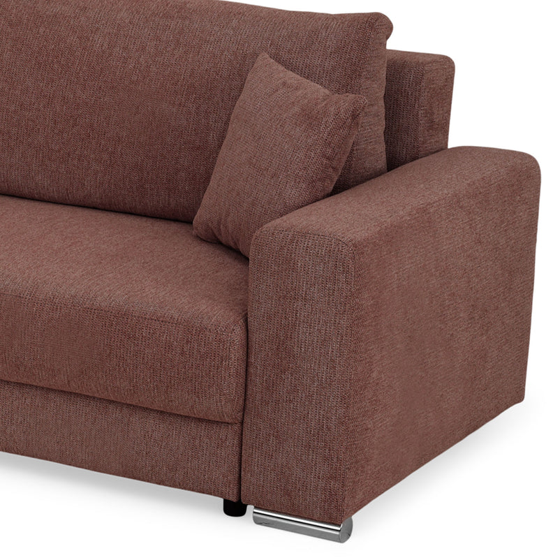 ANTONY Canapea extensibilă, 3 locuri, ladă depozitare, stofă