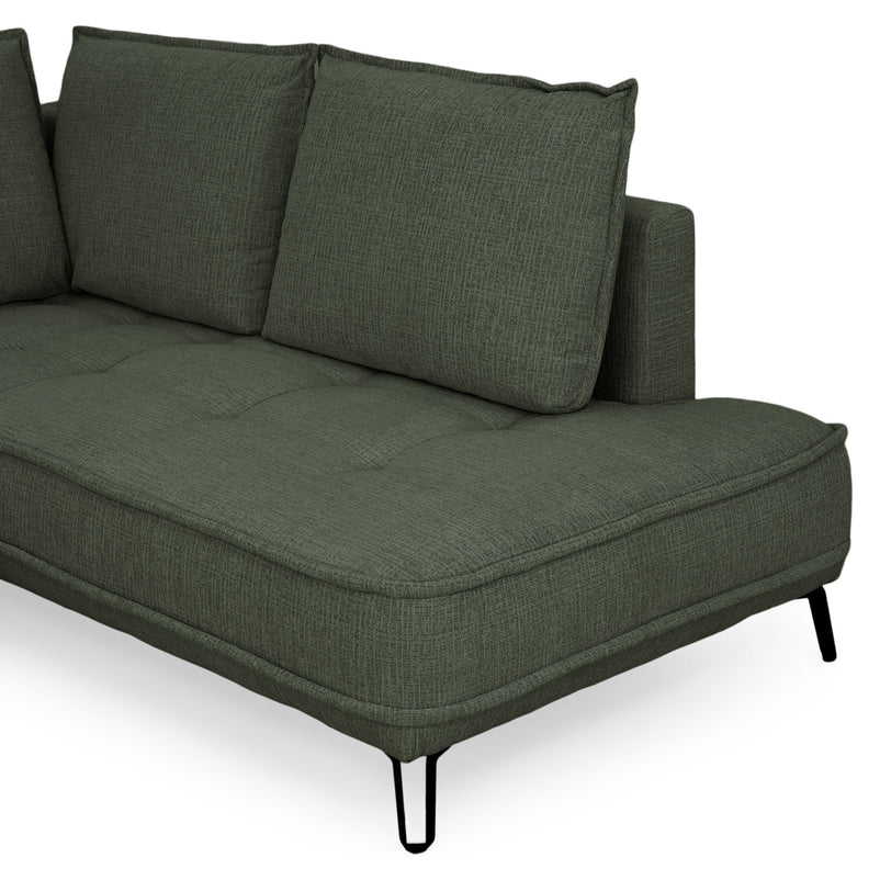 CHOLET Colțar extensibil, șezlong stânga/dreapta, ladă depozitare, stofă