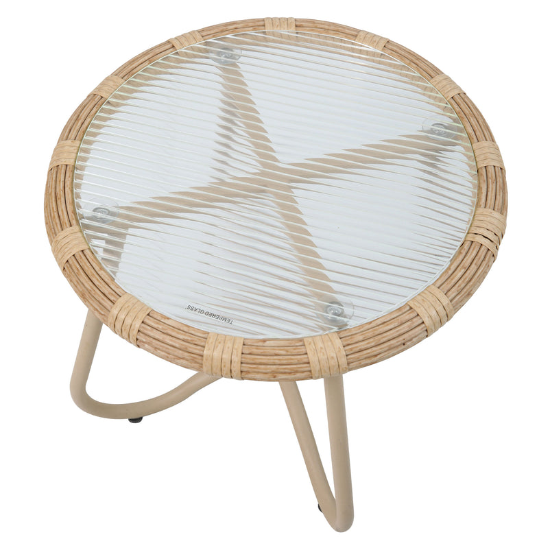 MINSK Set mobilier terasă/grădină, 2 fotolii balansoar și măsuță